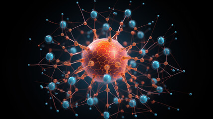 a close up of a network