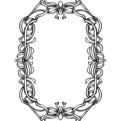 vintage frame handdrawn illustration