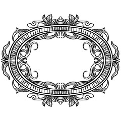 vintage frame handdrawn illustration