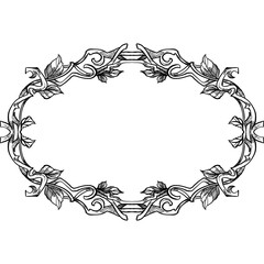 vintage frame handdrawn illustration