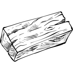 wood handdrawn illustration