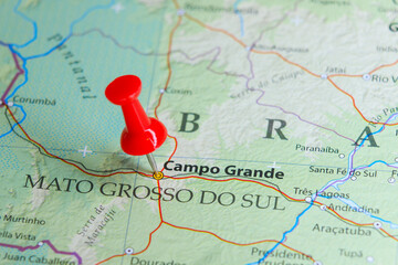 Campo Grande, Brazil pin on map