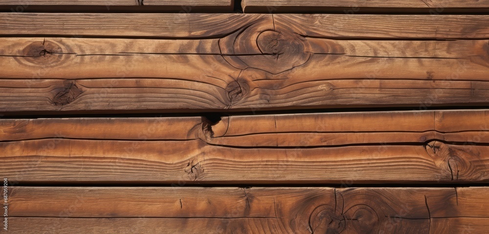 Poster a close up of a wooden wall composed of planks of timber the planks are arranged in a uniform patter