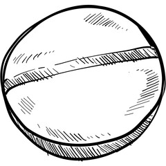 pill medicine handdrawn illustration