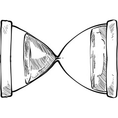 hourglass symbol handdrawn illustration