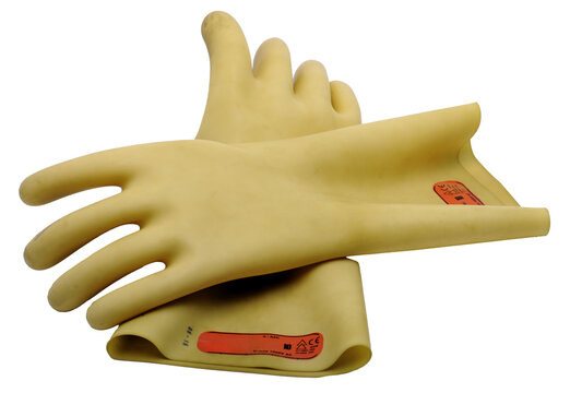 gants de protection isol&eacute;s &agrave; 1000 volts sur fond transparent, PNG