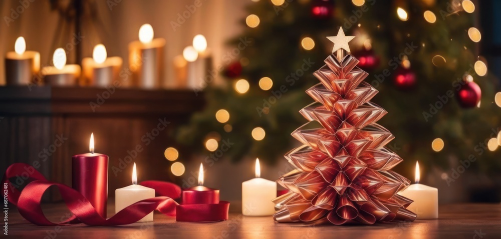 Poster a christmas tree in front of a christmas tree in front of a christmas tree in front of a christmas t