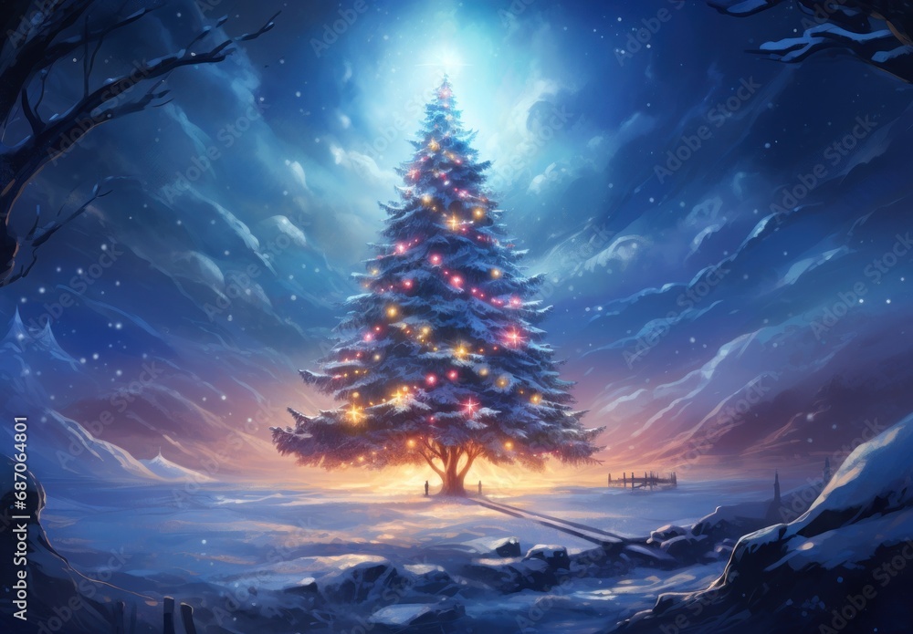 Poster a christmas tree in front of a christmas tree in front of a christmas tree in front of a christmas t
