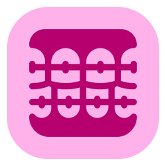 Editable dental braces vector icon. Dentistry, healthcare, medical. Part of a big icon set family. Perfect for web and app interfaces, presentations, infographics, etc