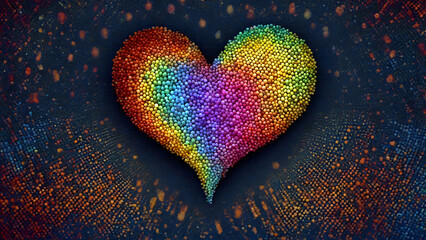 LGBTQ - Herz. Ein Herz für die Gleichstellung in der Gesellschaft