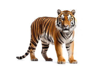 Fototapeta na wymiar Tiger isolated on white background.generative ai