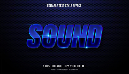 Modern editable text effect vibrant shiny blue modern color. Text style effect. Editable fonts vector files	