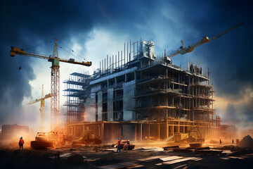 A Glimpse into Industrial Development Construction Site Engineering in Progress Building the Future