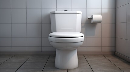 Toilet bowl in the bathroom