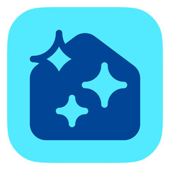 Editable clean house with sparkles vector icon. Part of a big icon set family. Perfect for web and app interfaces, presentations, infographics, etc