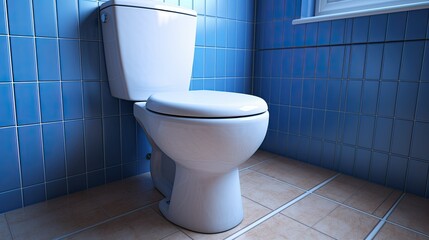Toilet bowl in the bathroom