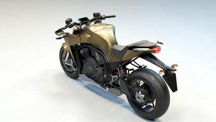 Fototapeta na wymiar Concept 2 - 3D Motorcycle concept design