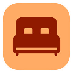 Editable double bed vector icon. Part of a big icon set family. Perfect for web and app interfaces, presentations, infographics, etc