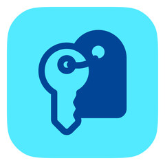 Editable room key vector icon. Part of a big icon set family. Perfect for web and app interfaces, presentations, infographics, etc