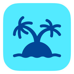 Editable tropical island vector icon. Part of a big icon set family. Perfect for web and app interfaces, presentations, infographics, etc