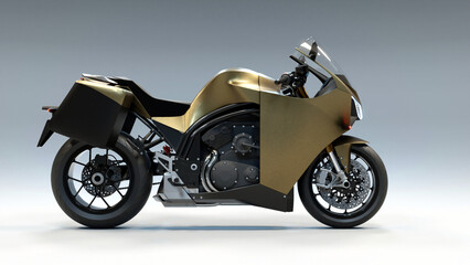 Obraz na płótnie Canvas Concept 2 Touring - 3D Motorcycle concept design