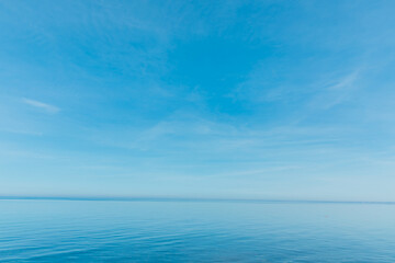Beautiful landscape calm calm blue sea and sky