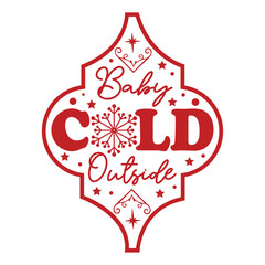 Christmas Ornament Red Design Baby Cold Design Ornaments