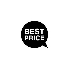 Best Price sign. Speech bubble banner