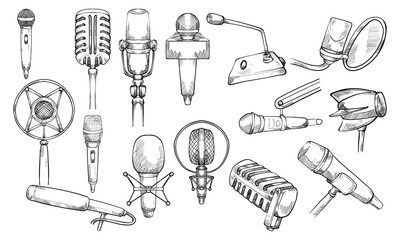 microphone type handdrawn collection