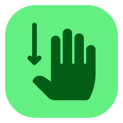 Editable four fingers swipe down vector icon. Part of a big icon set family. Perfect for web and app interfaces, presentations, infographics, etc