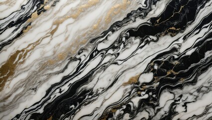 Elegant white and black marble texture with gold streaks, luxurious natural stone pattern for exquisite and chic designs