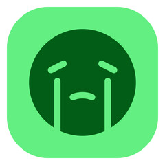 Editable sad, teary, crying face vector icon. Part of a big icon set family. Perfect for web and app interfaces, presentations, infographics, etc
