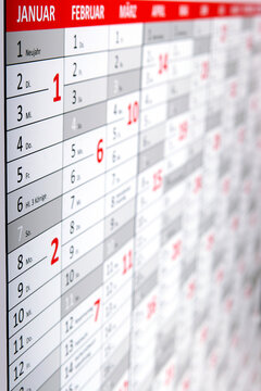 Wandkalender im B&uuml;ro
