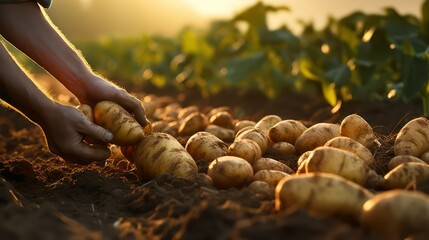 Harvesting Potato