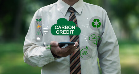 Green energy, Carbon credit market concept. Reduction of carbon emissions, carbon neutral concept....