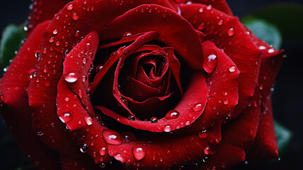 A close up of a red rose