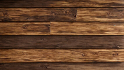 Old wooden waxed plank wall. Rustic background.	