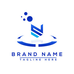 Letter NE blue Professional logo for all kinds of business