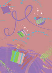 Christmas background. Christmas decoration banner, poster.