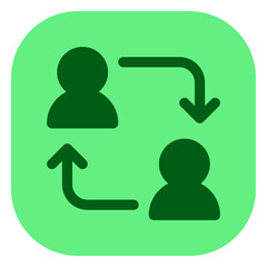 Editable employee turnover, account switch vector icon. Part of a big icon set family. Perfect for web and app interfaces, presentations, infographics, etc