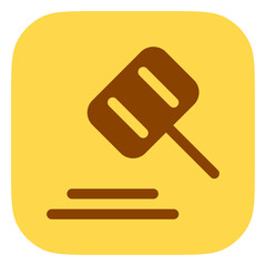 Editable gavel, law, hammer, auction vector icon. Part of a big icon set family. Perfect for web and app interfaces, presentations, infographics, etc