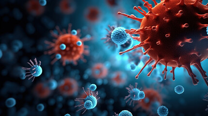 The Mysteries of the COVID-19 Virus. Generative Ai - obrazy, fototapety, plakaty