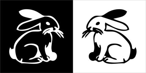 Ilustrasi vektor grafis kelinci icon