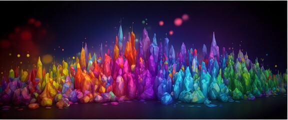 Abstract background with colorful crystals. Vector illustration for your graphic design.