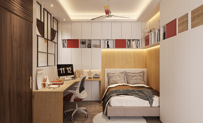 A Dreamy Bedroom Designing a Comfortable Bed and Stylish Furniture for a Relaxing Retreat