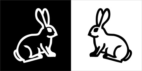 Ilustrasi vektor grafis kelinci icon