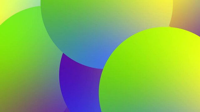 Colourful gradient circles motion design abstract background. Seamless looping animated cool wallpaper ultra hd 4K footage