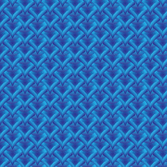 blue water seamless pattern with shining bubble lines overlapping shape and luxury vector background