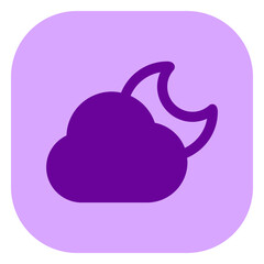 Editable night sky, moon and cloud vector icon. Part of a big icon set family. Perfect for web and app interfaces, presentations, infographics, etc