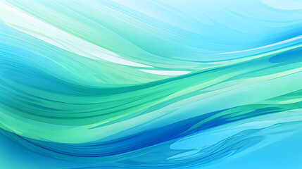 Fototapeta premium Artistic background with abstract blue and green water ripples